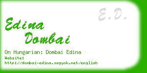 edina dombai business card